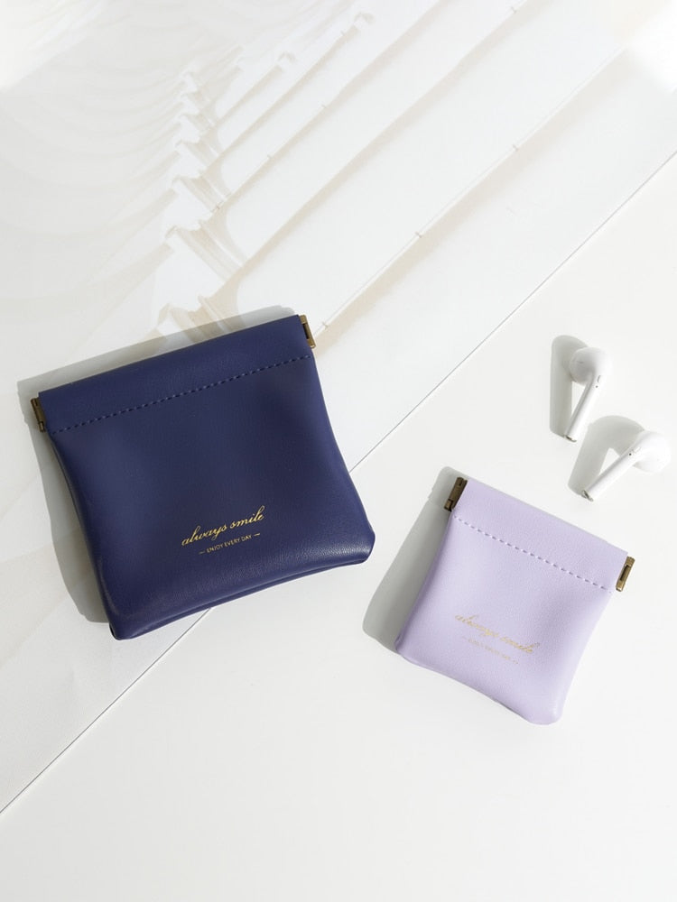 Waterproof Mini Leather Makeup Bag - Image 0