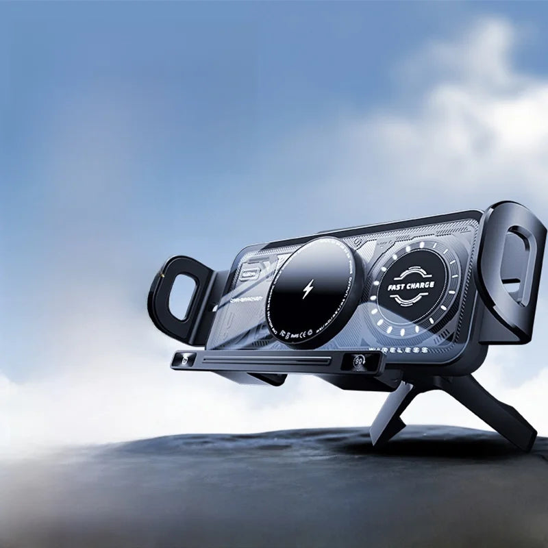 Smart Auto-Clamping Car Wireless Charger - Image 0