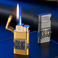 Dual Flame Built-in Watch Butane Gas Lighter - Image 2