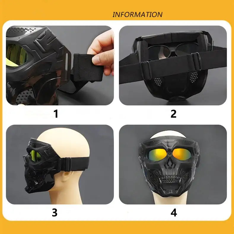 Skull Horror Off-Road Motorcycle Mask - Image 13