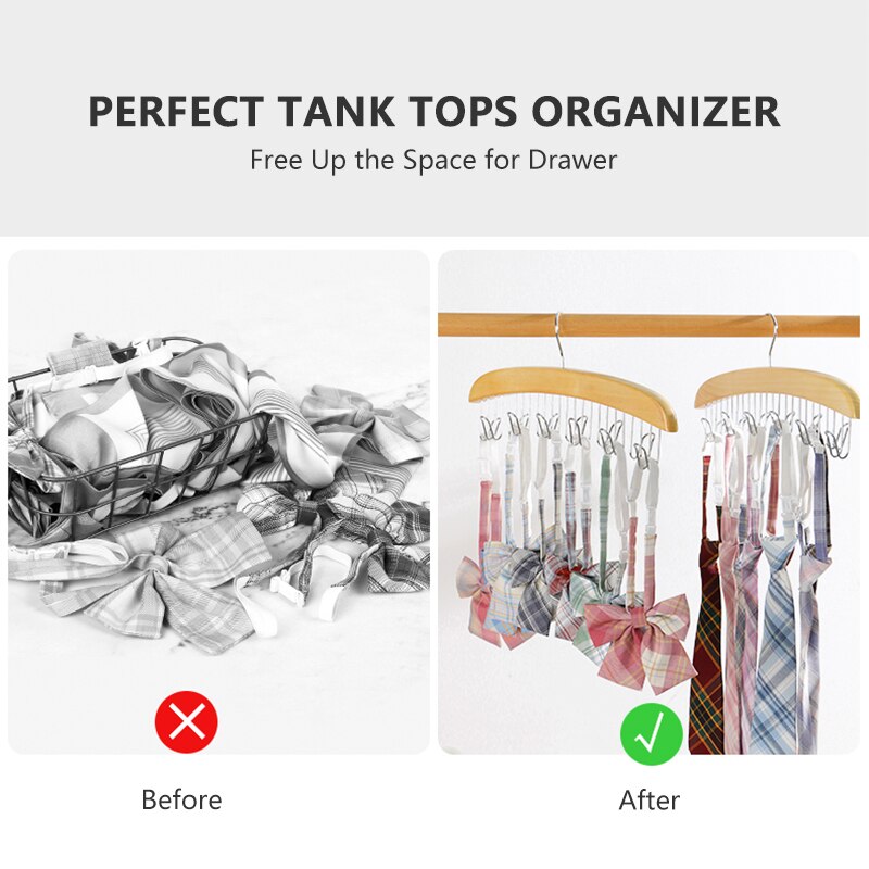 Wooden Space Saving Multi Organizer Hanger - Image 4