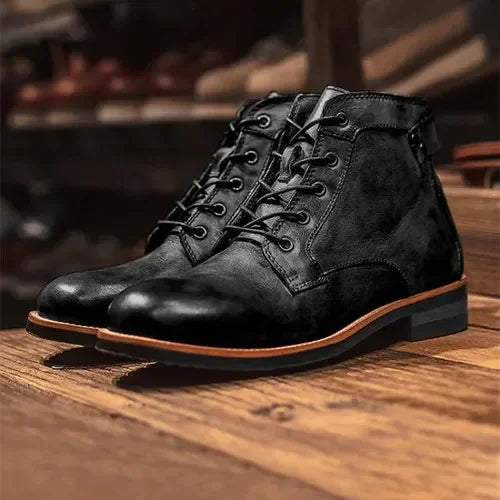 Round Toe Casual Ankle Vintage Men Boots - Image 5
