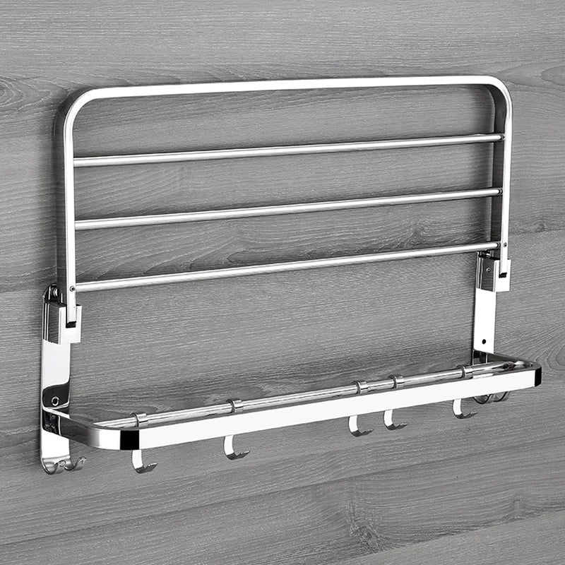 Compact Movable Stainless Foldable Bathroom Rack - Image 5