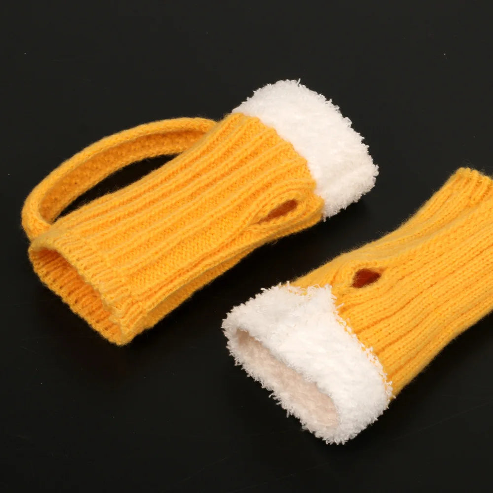 Bottoms Up Winter Fingerless Gloves - Image 4