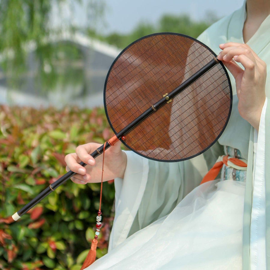 Foldable Bamboo Silk Hand Fan - Image 8