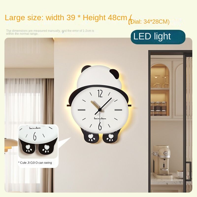 Shy Panda Creative Wall-Hanging Clock - Image 5