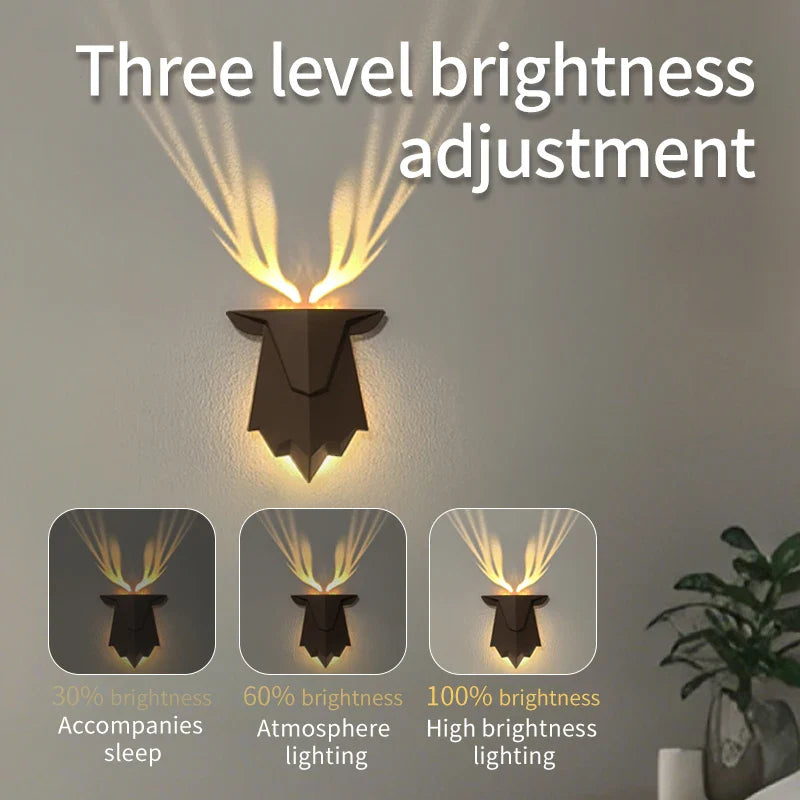 Geometric Deer Artsy Wall Lamp - Image 2
