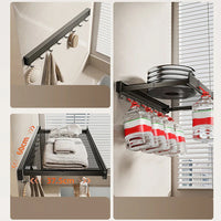 Ultra Suction Expandable Towel Storage Organizer Rack - Image 5