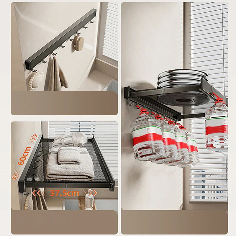 Ultra Suction Expandable Towel Storage Organizer Rack - Image 5