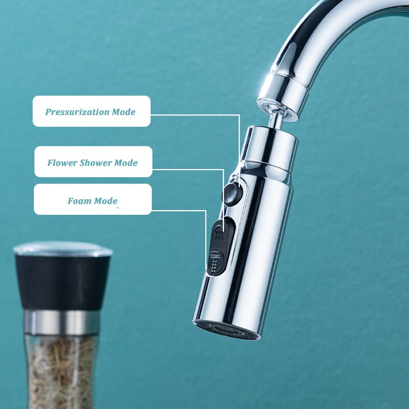 3-Mode Anti-Splash Faucet Adapter