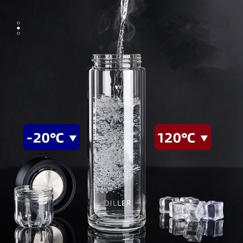 Double Wall Glass Magnetic Tea Infuser Bottle - Image 8