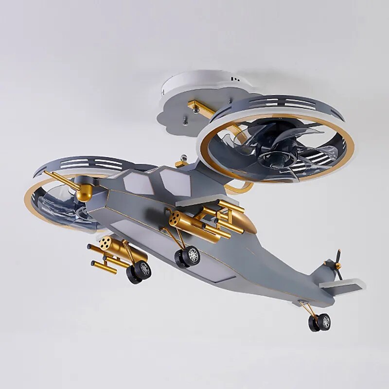 Sky Hero Helicopter LED Fan Lamp - Image 5