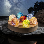 Colorful Luminous Galaxy Crystal Table Set