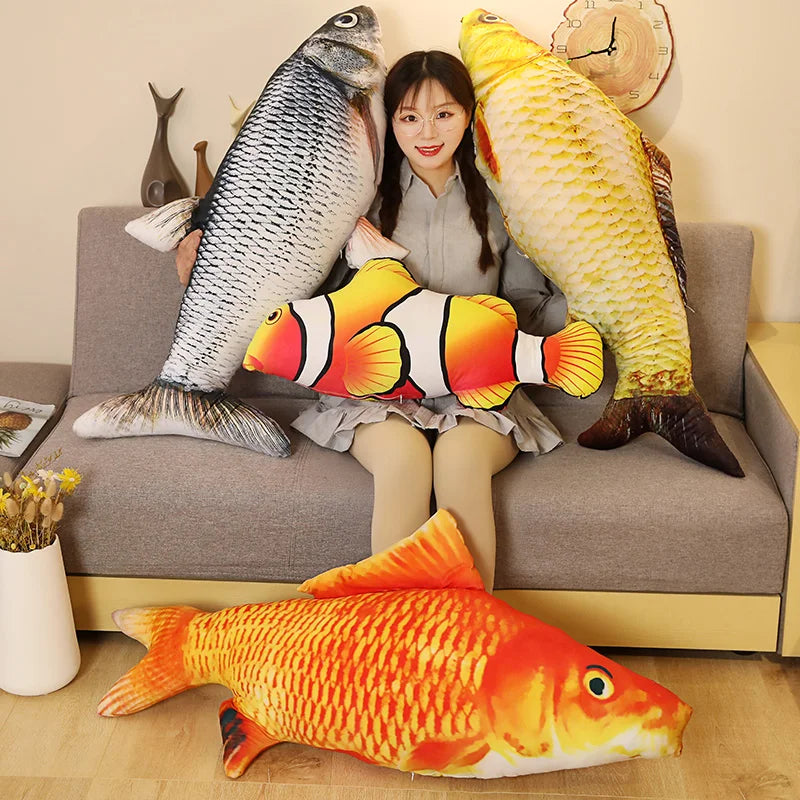 Giant Fish Plush Realistic Pillow - Image 4