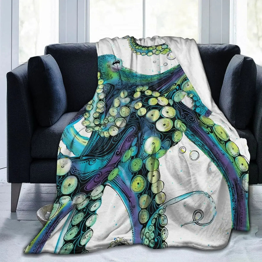 Sea Life Ocean Throw Octopus Blanket - Image 11