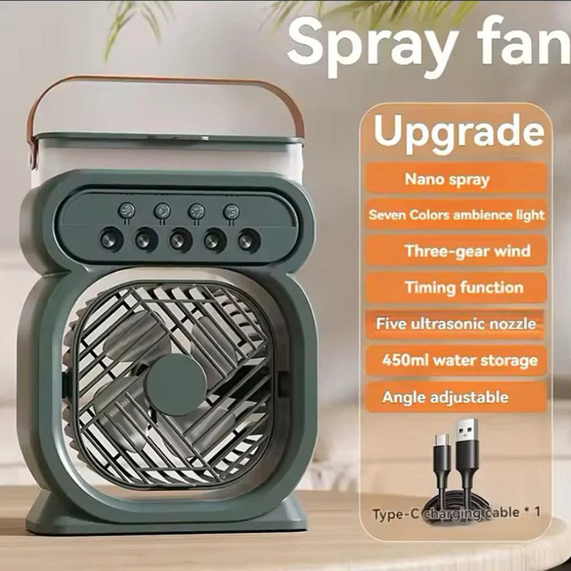 3in1 Air Cooler LED Night Lamp Humidifier Fan - Image 6