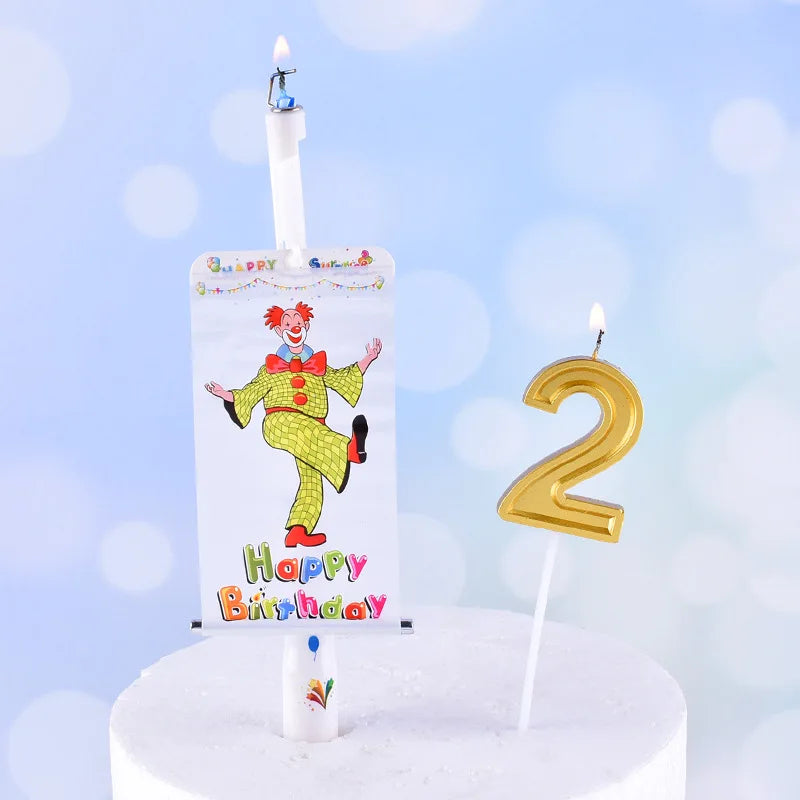 Whimsy Clown Surprise Party Cake Candles