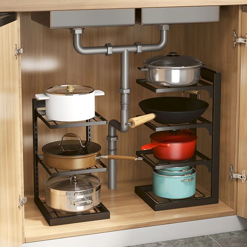 Easy Stack Adjustable Multi-layer Corner Rack · Mavigadget