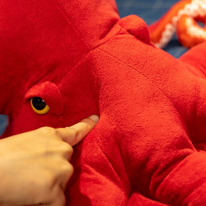 Red Octopus Plush Stuffed Toy - Image 4