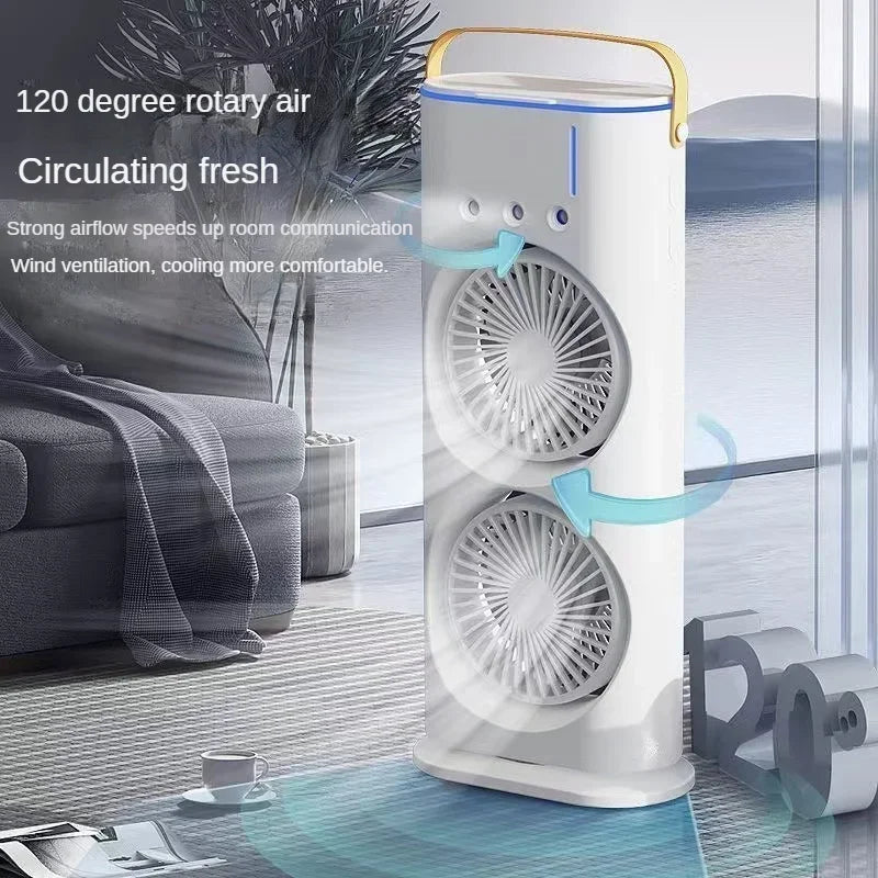 Portable Double Fan Cooling Spray Air Conditioning