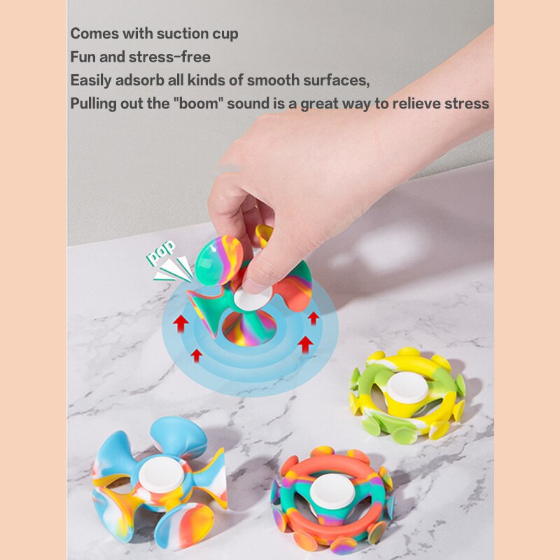 Anti-stress Silicone Colorful Hand Spinner