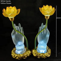 Sacred Lotus Hand Crystal Lamp - Image 5