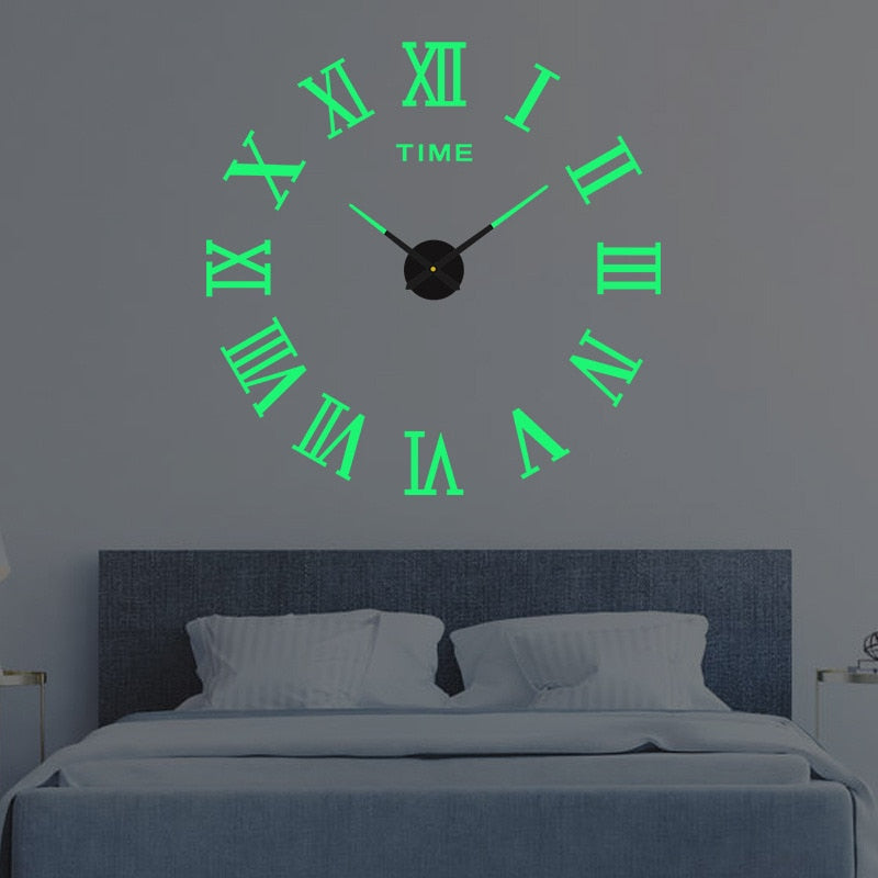 3D Luminous Silent Wall Clock - Image 0