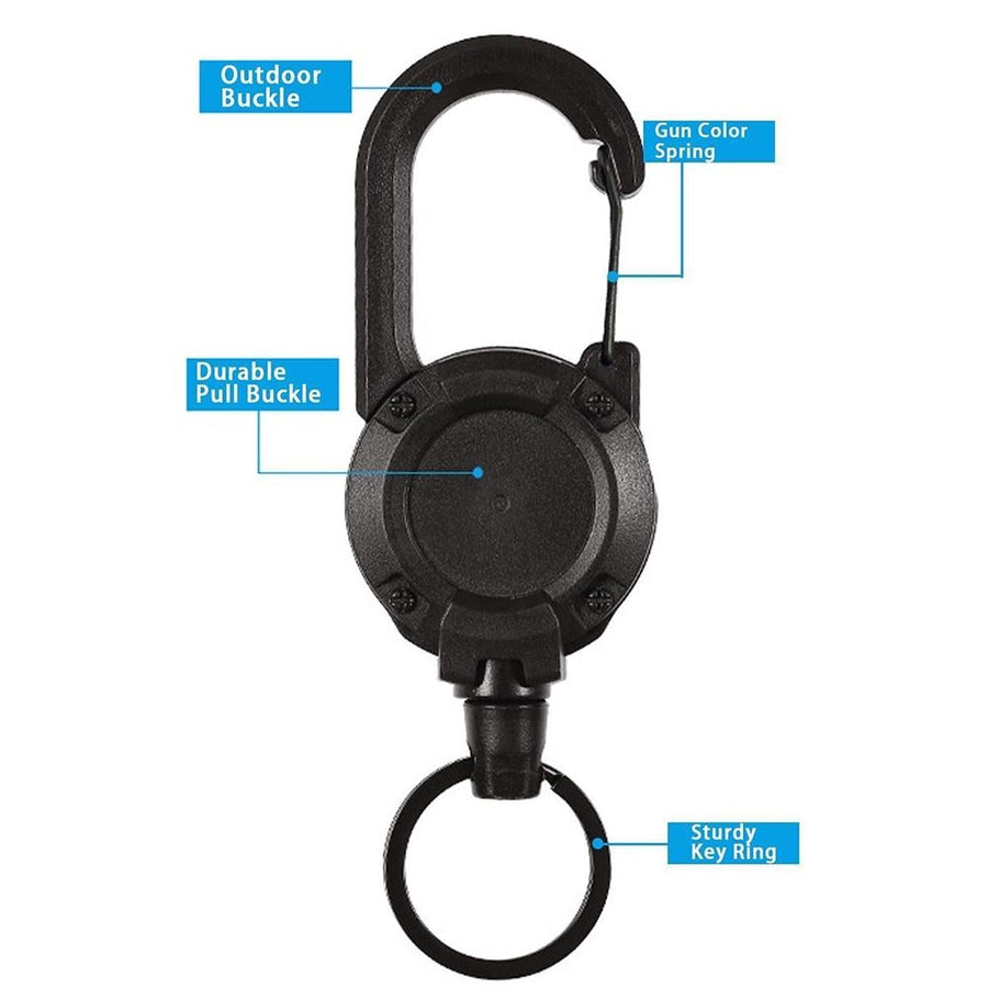 Heavy Duty Retractable Pull Practical Keychain - Image 5