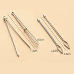 2Pcs Elastic Rope Threader Tweezer Tool