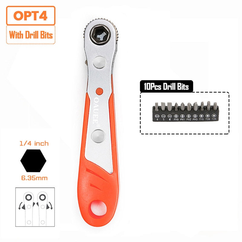 Mini Quick Hexagon Ratchet Wrench Tool