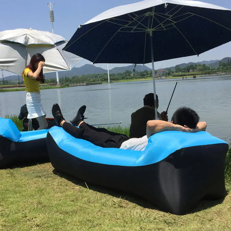 Portable Inflatable Outdoor Air Sofa Bed Lounger - Image 2