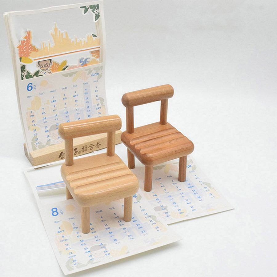 Vintage Wooden Chair Phone Stand - Image 1