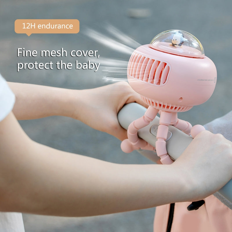 Portable Flexible Cute Baby Stroller Fan - Image 5
