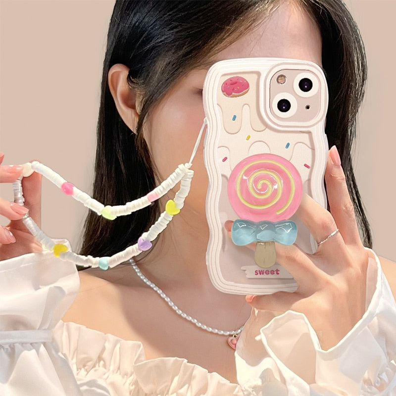 Sweet Treat 3D Japanese Style Heart iPhone Case - Image 0