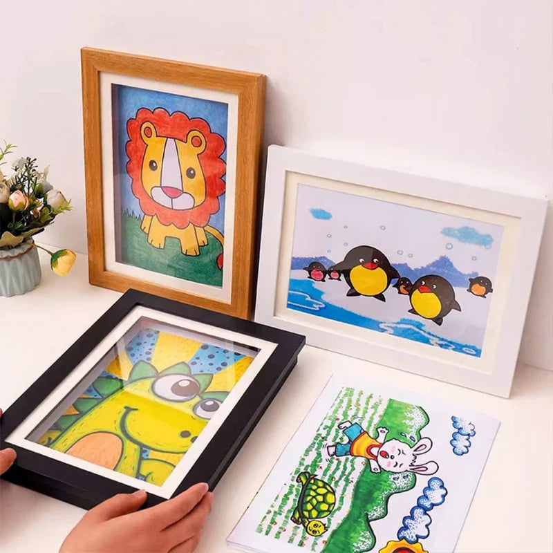 Magnetic Wooden Kids Easy Open Art Frame - Image 4