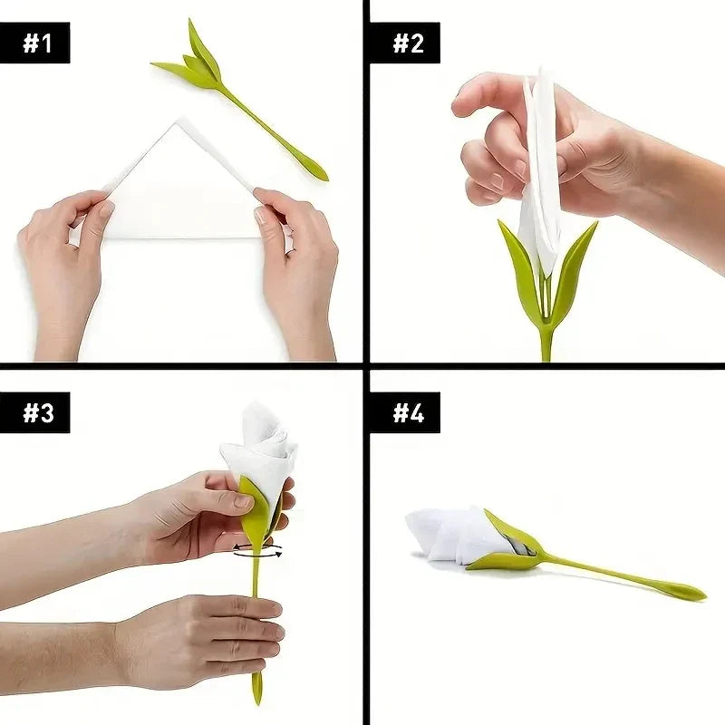 Lily Flower Napkin Tissue Holder Set - Image 7