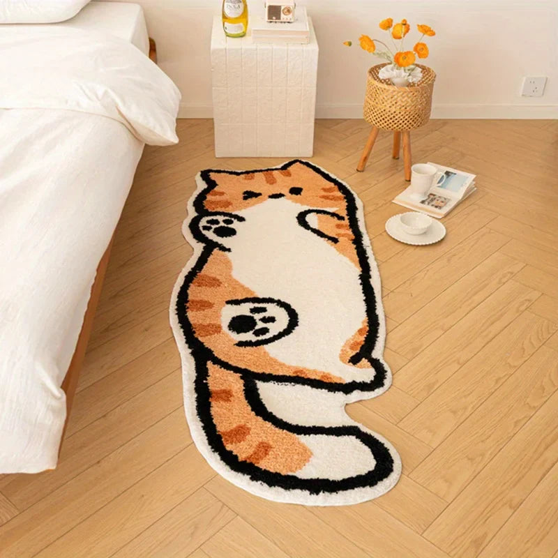Playful Cat Area Irregular Rug - Image 2
