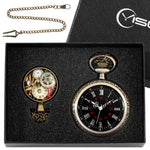 Digital Stainless Steel Pocket Watch Gift Set