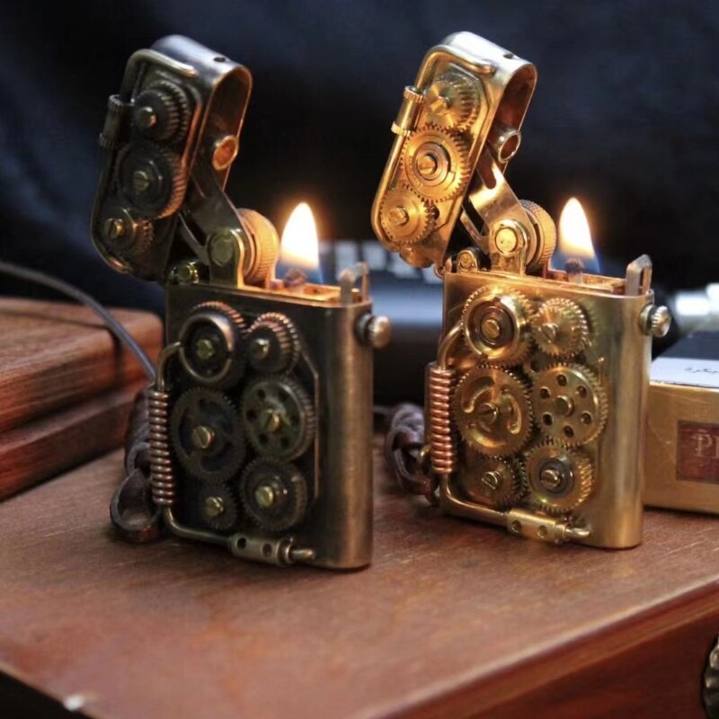 Handmade Vintage Raw Copper Automatic Lighter - Image 0