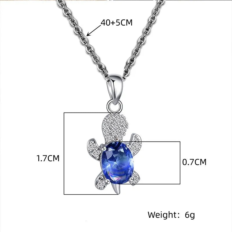 Ocean Turtle Lucky Necklace Earring Set - Image 4