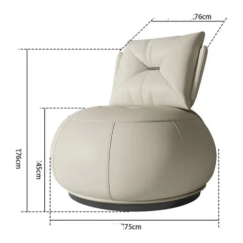 Ergonomic Back Support Rotating Lounge Chair - Image 9