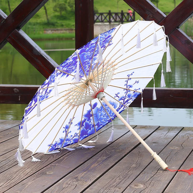 Bamboo Handmade Vintage Paper Umbrella - Image 5