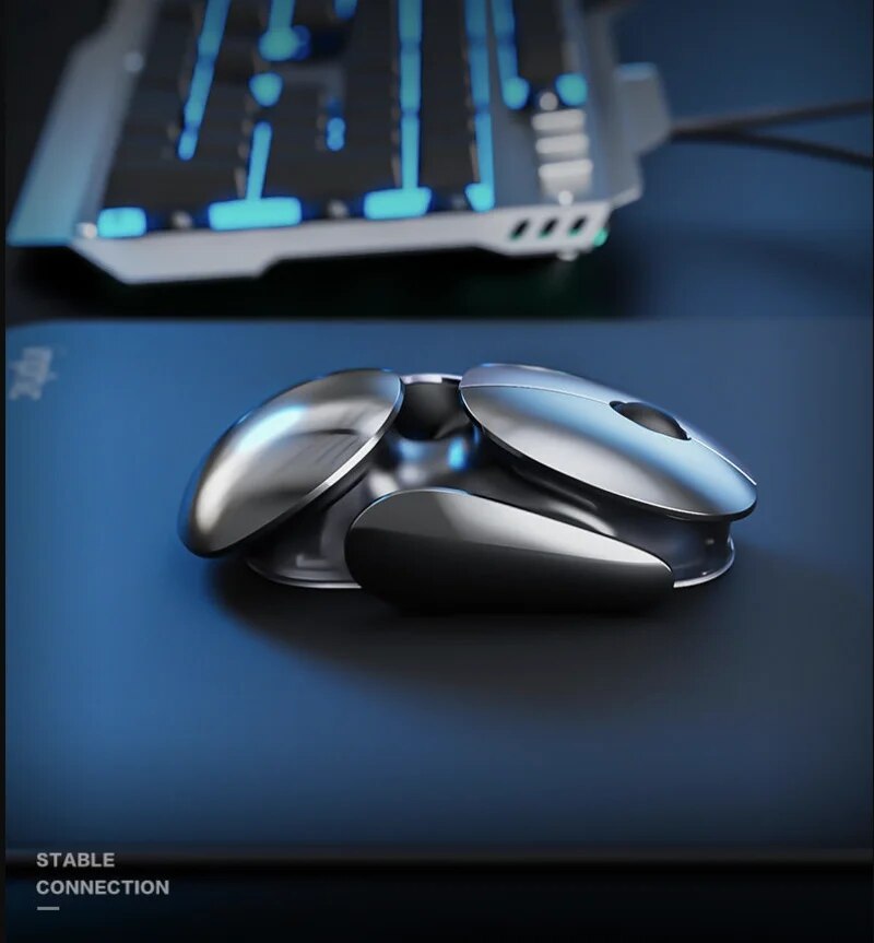 Aluminum Space Ship Wireless Gaming Mouse