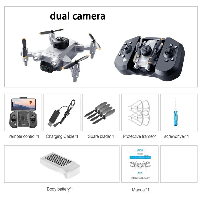 Dual Camera Built-In Storage Box Five-sided Obstacle Avoidance Drone - Image 4