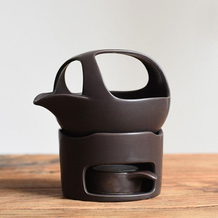Japanese Style Simple Candle Tea Warmer Pot - Image 14