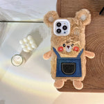 3D Cartoon Fluffy Bunny Cute iPhone Case