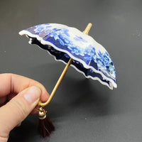 Traditional Floral Ceramic Umbrella Tea Strainer - Image 6