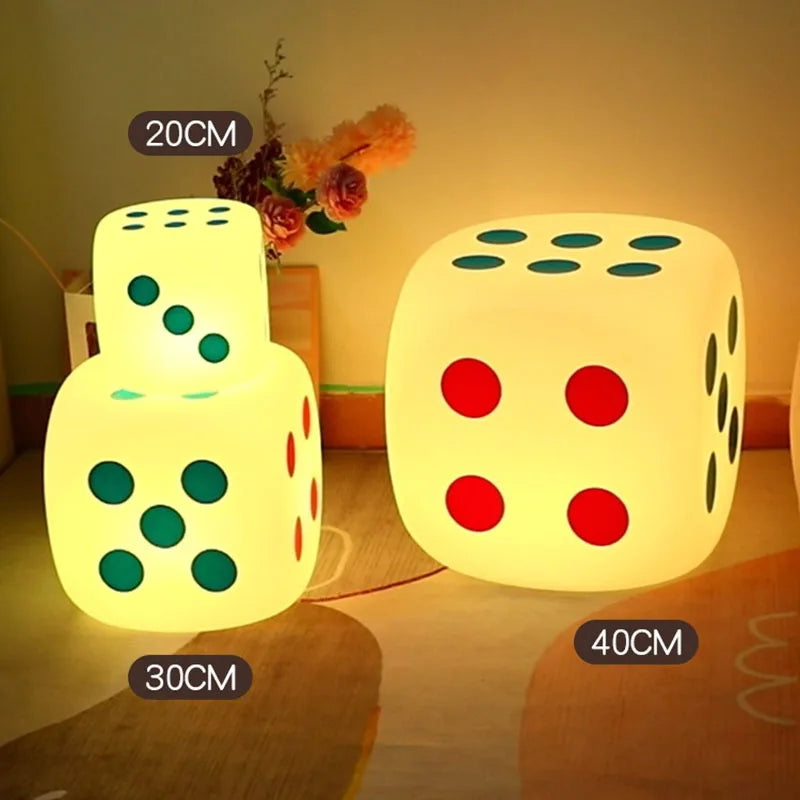 Huge Dice Bedside Atmosphere Floor Table Lamp