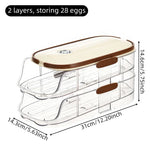 Fridge Organizer Automatic Rolling Transparent Egg Storage Box