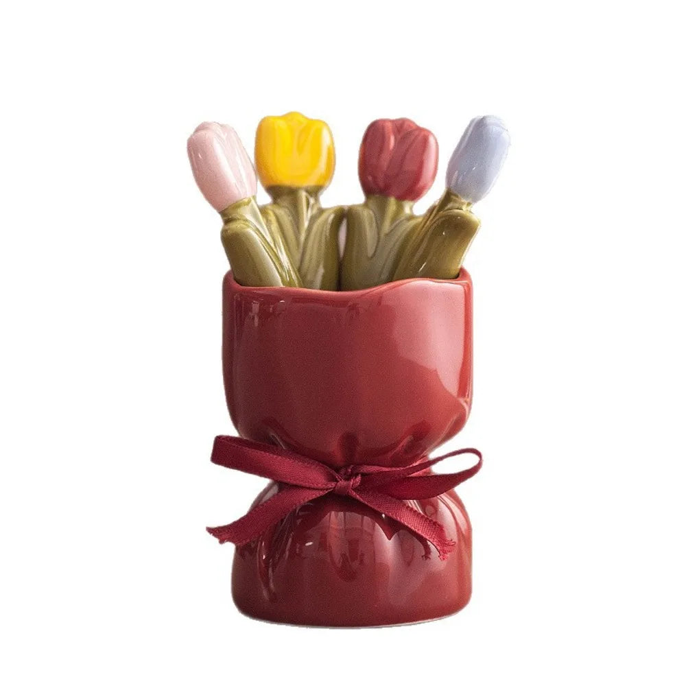 Tulip Bloom Dessert Fork Set - Image 7